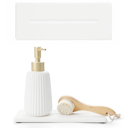 2 Pack Diatomite Stone Sink Tray (2 Pcs - White - 9"x 3.5")