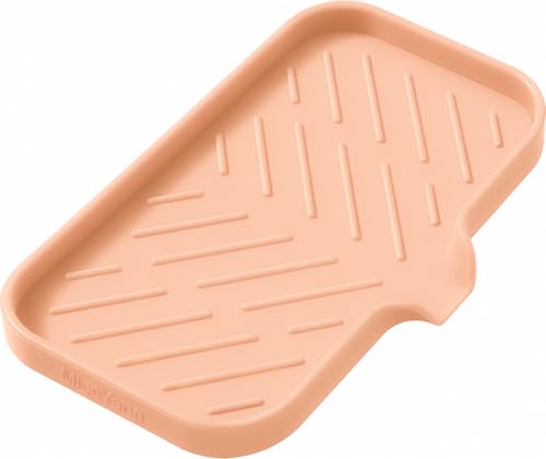 Silicone Soap Dish with Drain Spout (Pink / M(9.6"×5.3"))