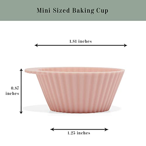 Reusable Silicone Baking Cups Silicone Muffin Liners for Cupcakes (Mini)