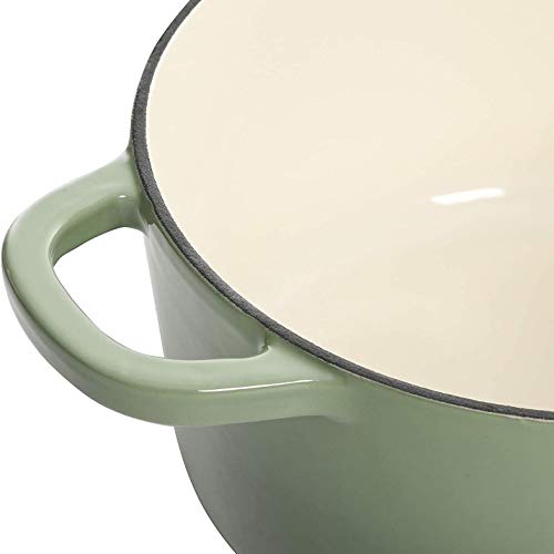 Artisan Round Enameled Cast Iron Dutch Oven (Pistachio Green / 3-Quart)