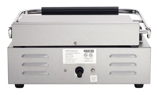 Commercial Electric Panini Sandwich Grill with Grooved Plates (Medium w/ Grooved Plates)