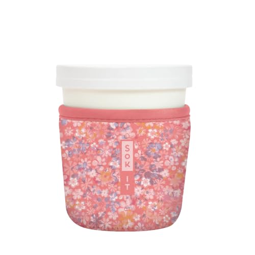 IceCreamSok Insulated Neoprene Cover (Blushing Blooms / Fits Tapered Pints)