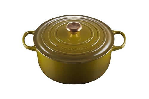 Enameled Cast Iron Round Dutch Oven (Olive / 7.25 Qt)