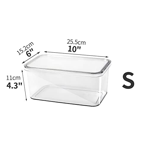 Clear Storage Bins With Lids (4S)