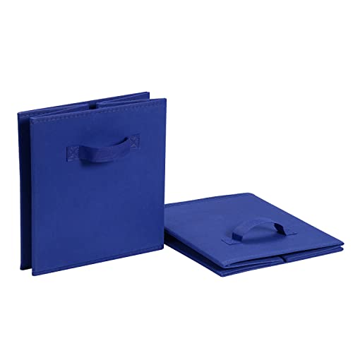 Collapsible Fabric Storage Bins (Navy / 13"x13"x13")
