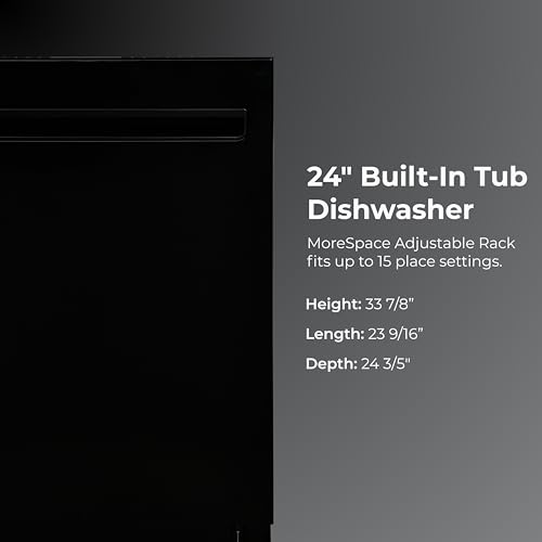 24" Built In Dishwasher (Black)