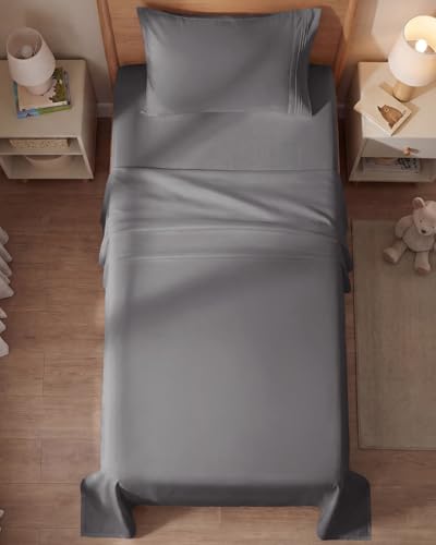Twin Size 3 Piece Sheet Set (06 - Dark Grey / Twin)