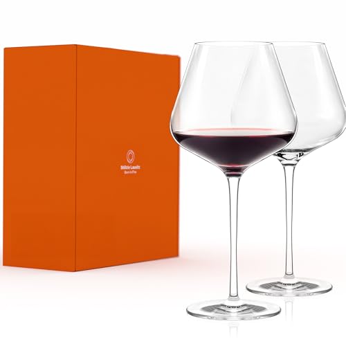 Quatrophil Burgundy Wine Glasses Crystal (2 Pieces (1 Pack))