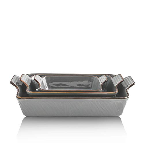 Bakeware Set Ceramic Baking Dish Set (Cloudy Grey)