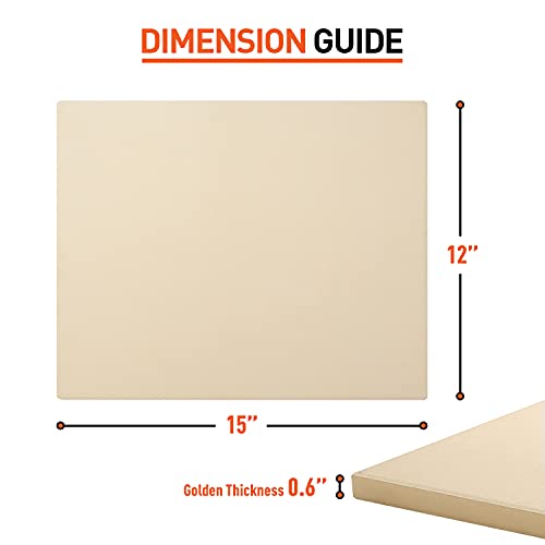 Pizza Stone for Oven and Grill 15 x 12 Inch
