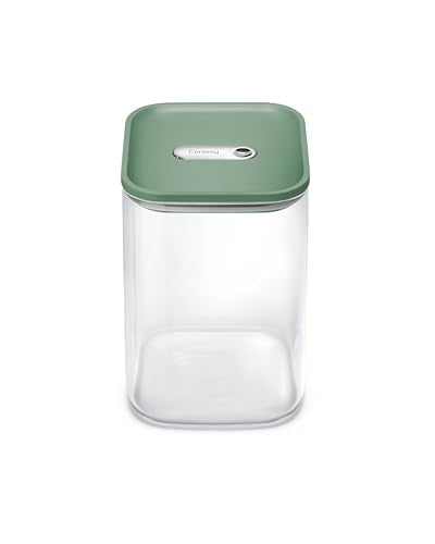 4 qt Glass Airtight Food Storage Container with Lid (Sage / 4qt Container)