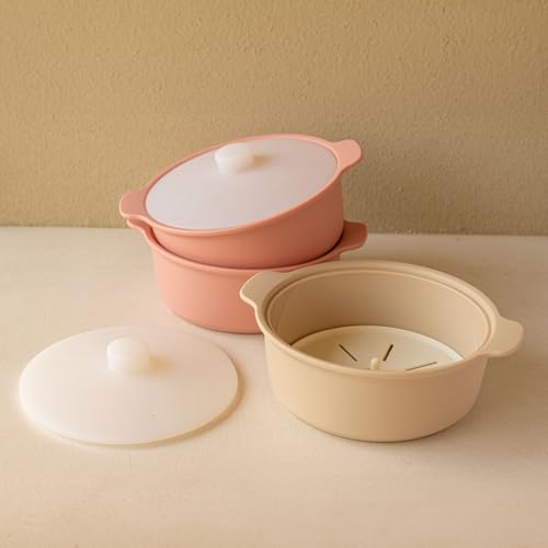 Microwave Silicone Steamer for Baby Food (Creme Brulee / 50.7oz (1500ml))
