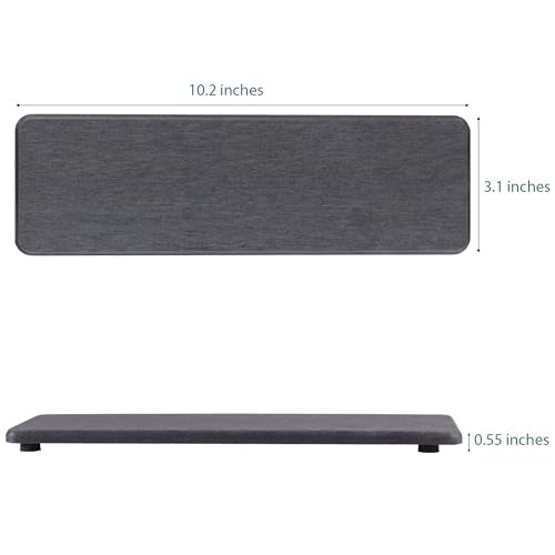 2Pcs Stone Soap Trays Water Absorbing Diatomite Coaster (Dark Gray / 10" x 3.2")