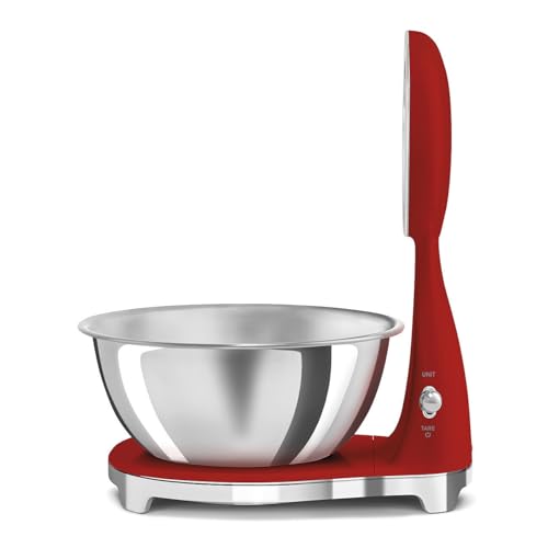 Retro Style Analog & Digital Kitchen Scale (Red)