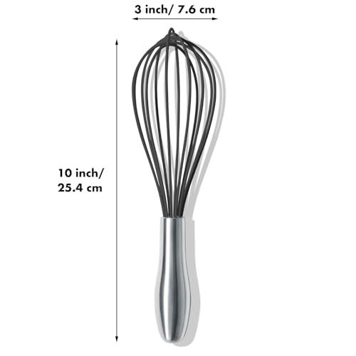 10 Inch Black Silicone Whisk (10 inch black)