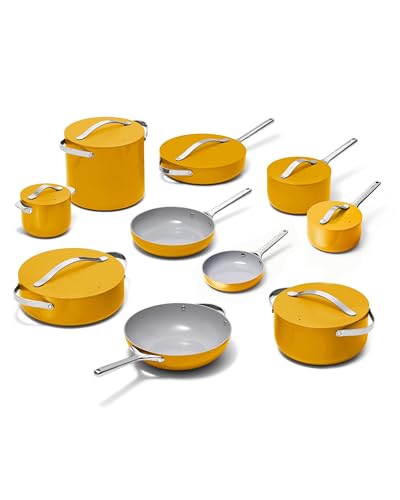 24-Piece Non-Stick Ceramic Cookware Set (Marigold / 24pc Set)
