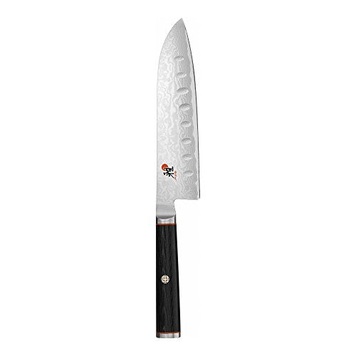 Kaizen Hollow Edge Santoku Knife (5.5" / Black/Stainless Steel)