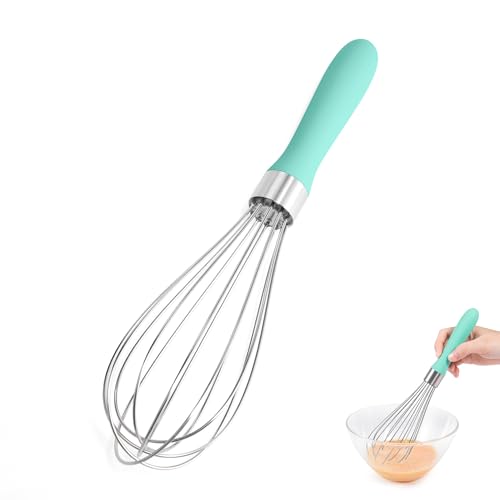 18 8 Stainless Steel Balloon Whisk for Cooking (S / Aqua Sky)