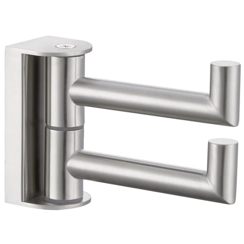 Double Swivel Towel Hook (1 Pack / Brushed Nickel)