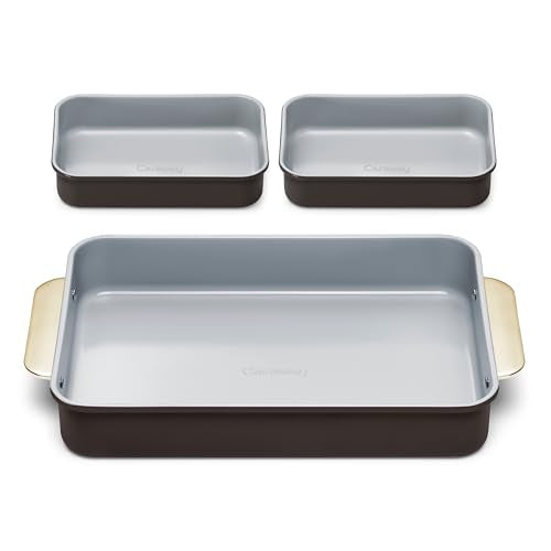 Non Stick Rectangle Baking Pan Set (Black / Rectangle Pan Trio)