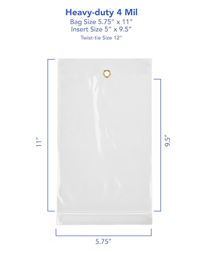 GPI 5.75" x 11" Reclosable Zip Bags with Bottom Hang (500 Count)