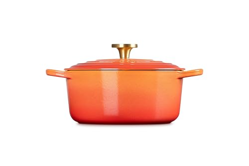 Enameled Cast Iron Round Dutch Oven (Flamme Doree / 4.5 Qt)