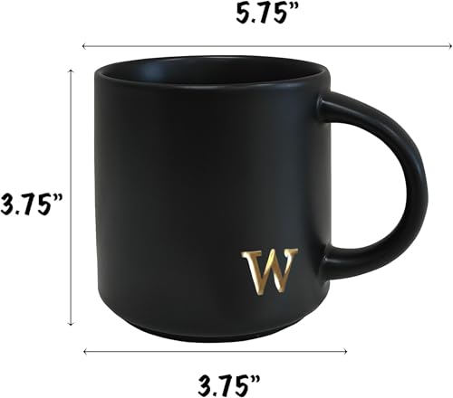 Black Ceramic Coffee Mug (Black-W)