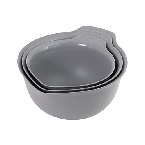 Universal Nesting Plastic Mixing Bowls (Gray / Set of 3)