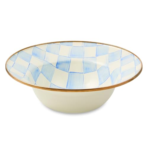 Enamel Serving Bowl (Large / Sky Check)