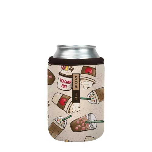 CanSok Sleeve for Beer & Soda Insulated Neoprene Cover (Teacher's Favorite / 12oz Can Sleeve)
