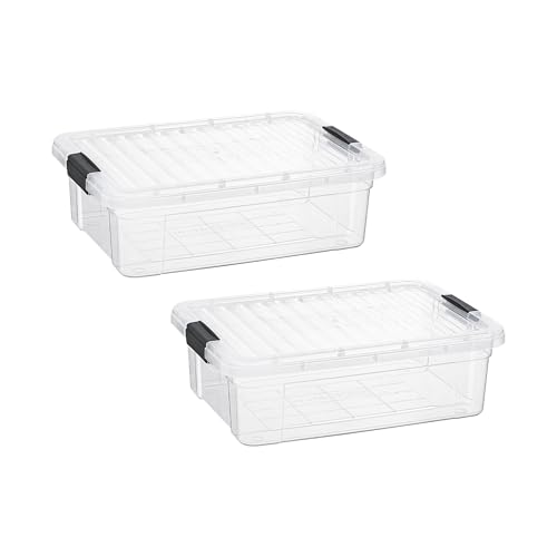 7.4 Quart Clear Plastic Storage Bin with Lid (7.4 Quarts)