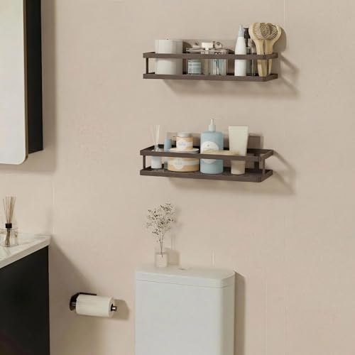 5-in-1 Shower Caddy & Kitchen Organizer Set, Wall Mount Wide Spice Rack with Paper Towel Holder, Utensil Holder, Soap Dish, Rustproof Mesh Baskets Hold 50LBS - Vintage Bronze, Guardrail (Vintage Bronze / 5-in-1 Minimalist (12.6" Wide))