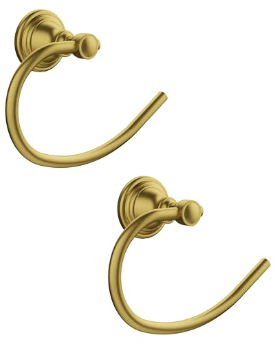Gold Towel Ring Wall Mounted for Bathroom (Gold)