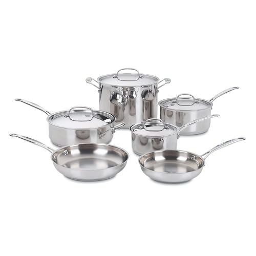 77-10P1 10-Piece Chef's-Classic-Stainless Collection, Cookware Set (10-Piece)