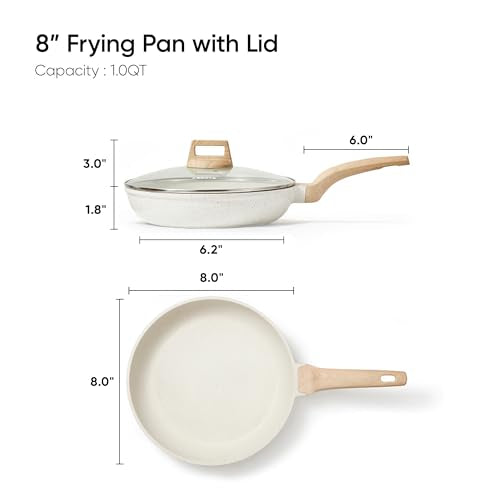 Non Stick Frying Pan (8" / White)