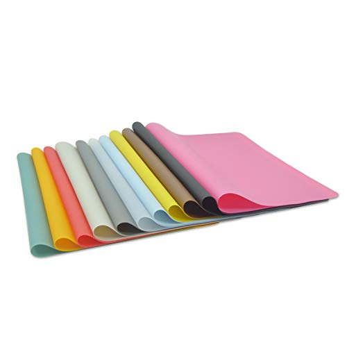 Silicone Placemats (15.7x11.8Inch-4pack / Rose)