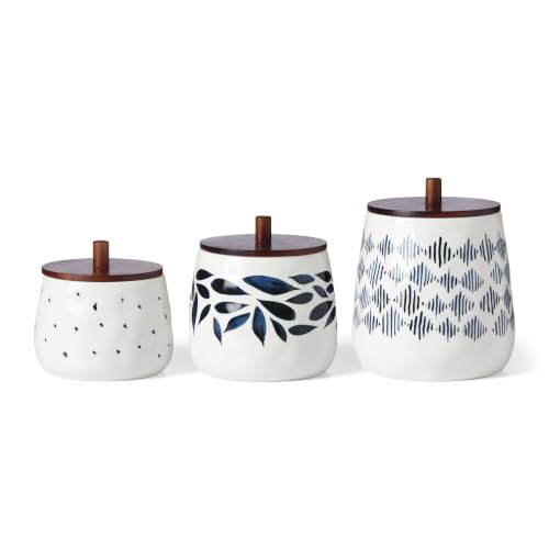Blue Bay 3 Piece Canister Set with Lid (Canisters, Set of 3)
