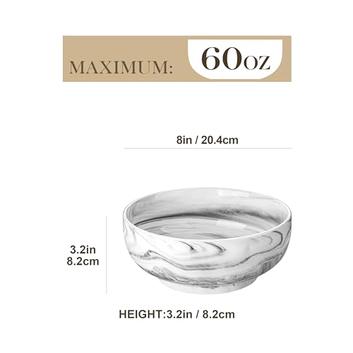 Large Serving Bowls (Marble Grey / 60 OZ (Set of 2))