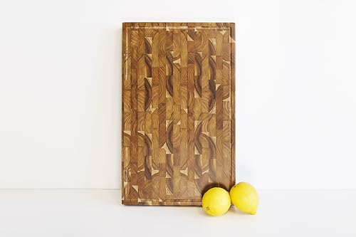 XXL Teak Wood Cutting Board for Kitchen (Teak Wood / 24"L x 15"W)