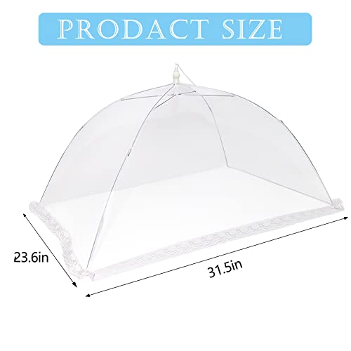 2 PCS Extra Large Food Covers Nets for Outside（40"X24"）umbrella Mesh Screen Covers for Outside Pop (Large)
