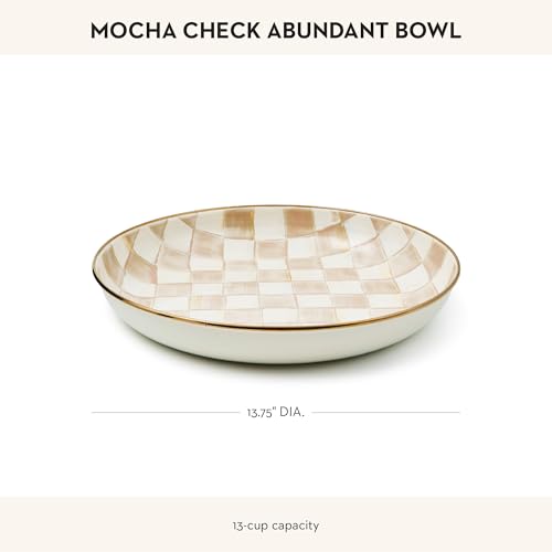 Enamel Abundant Bowl (Mocha Check)