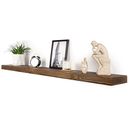 Walnut Floating Shelves 60 inch Long for Wall (Black Walnut / 60'' x 8''x 2''(set of 1）)