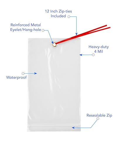 GPI 5" x 7" Reclosable Zip Bags with Bottom Hang (500 Count)