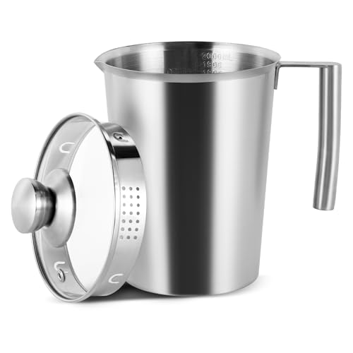 2000ml Stainless Steel Measuring Cup 64 oz with Handle