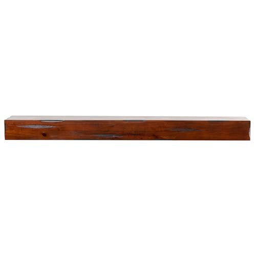 Breckenridge 60” Fireplace Mantel Shelf with Corbels (Cinnamon Rustic / 60 Inch)