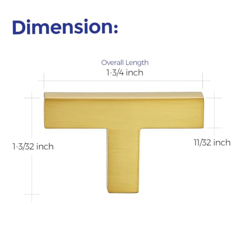Gold Cabinet Handles Solid Cabinet Pulls (Gold / Single Hole)