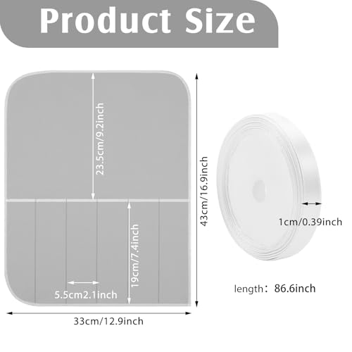 6 Pcs Anti Tarnish Silverware Storage Bags Felt (6 Slots / Gray)
