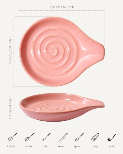 Spoon Rest for Stove Top (Pink)