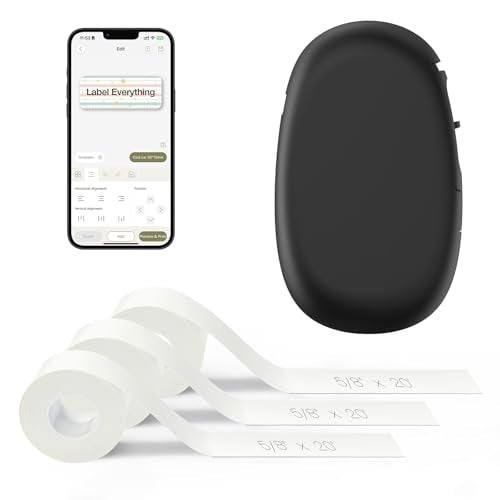 E10 Bluetooth Label Maker Machine with 3 Tapes (3 Count)