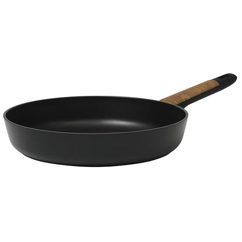Platinum Oxburg 12 Inch Frying Pan Forged Aluminum PFA Free Non (Black w/ Wood / 12-Inch Frying Pan)